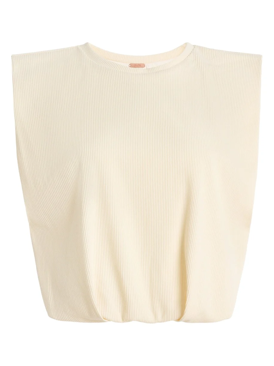 Muraya Ribbed Jersey Cropped T-Shirt Muraya Ribbed Jersey Cropped T-Shirt