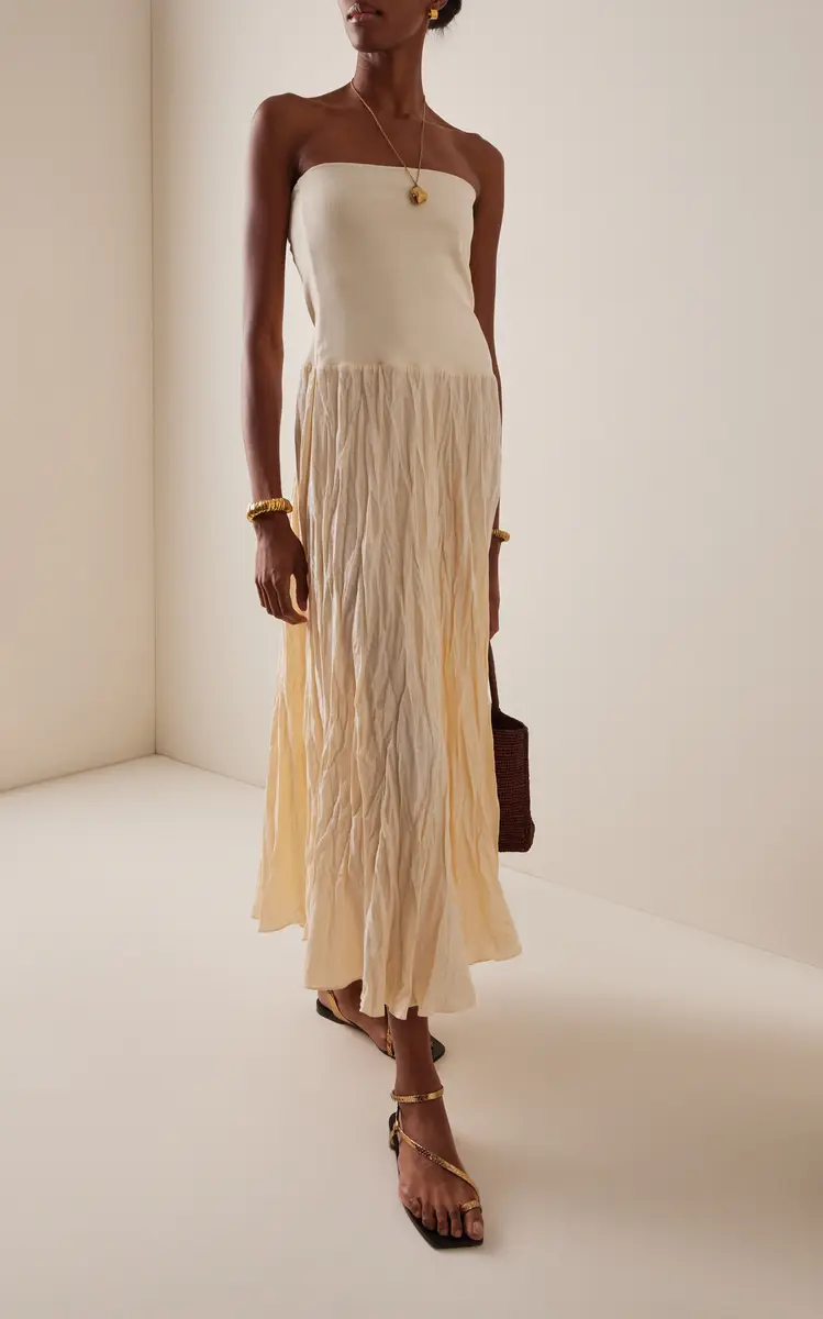 Johanna Ortiz Light and Sound Crimped Linen Maxi Skirt | Thumbnail 5