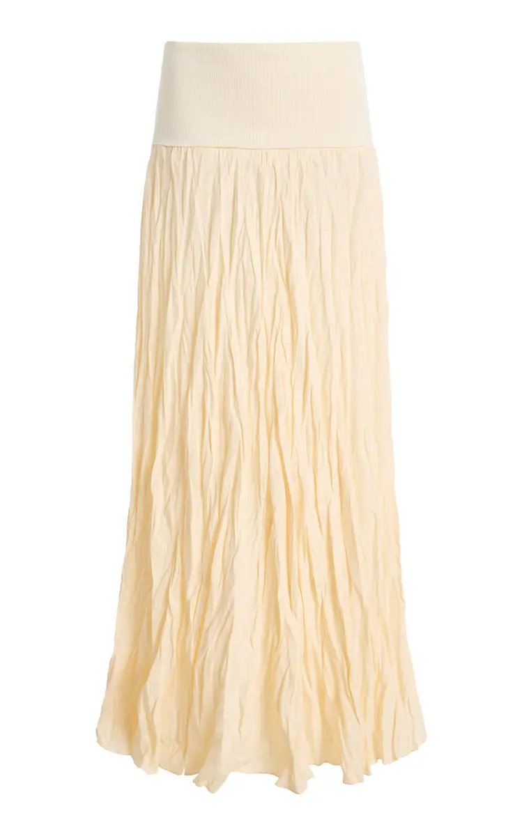 Johanna Ortiz Light and Sound Crimped Linen Maxi Skirt | Image 1 Johanna Ortiz Light and Sound Crimped Linen Maxi Skirt | Image 1