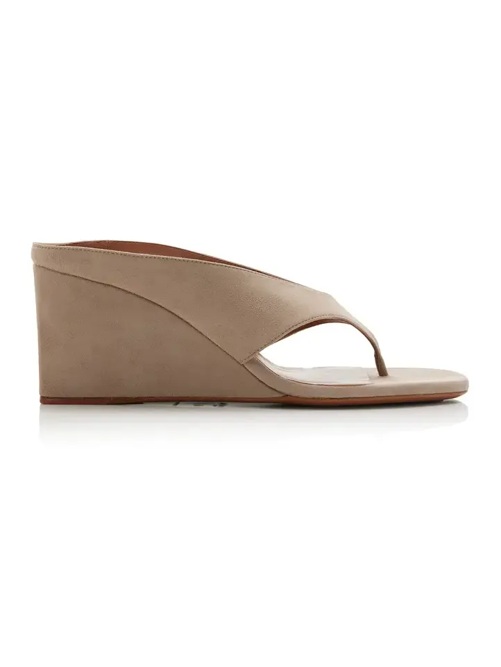 Cube Suede Wedge Thong Sandals Cube Suede Wedge Thong Sandals