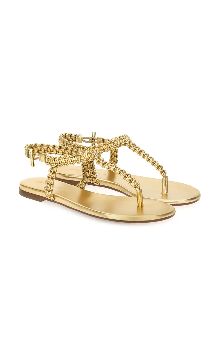 Gianvito Rossi Flat Leather Sandals | Thumbnail 3