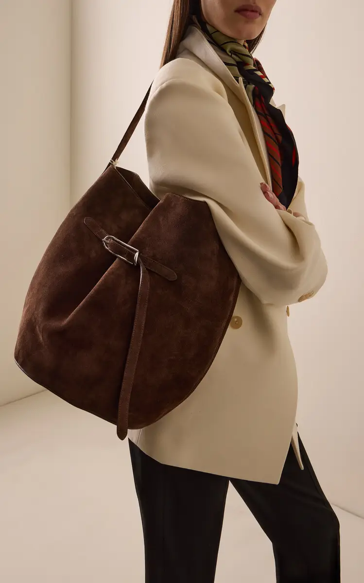 Liffner Large Belted Suede Bucket Bag | Thumbnail 2 Liffner Large Belted Suede Bucket Bag | Thumbnail 2