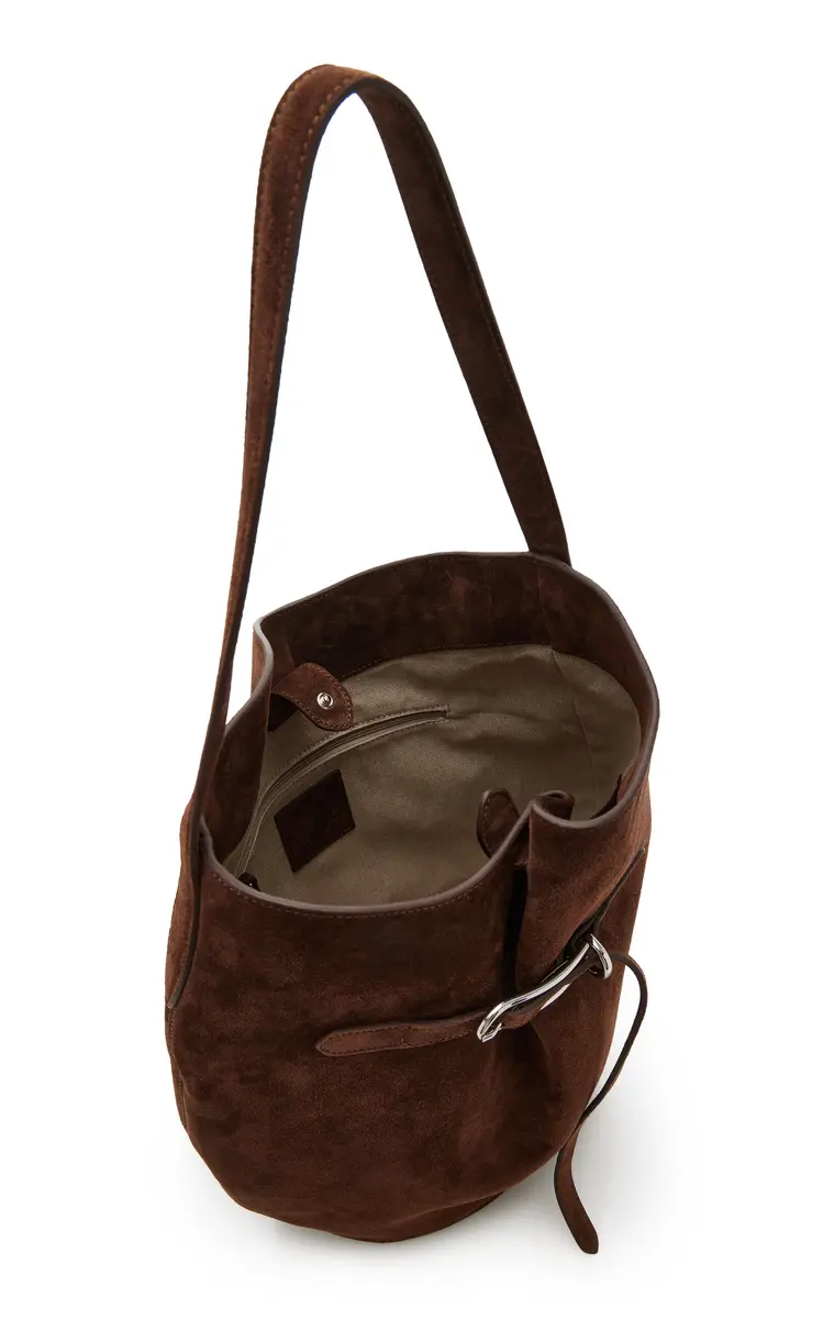 Liffner Large Belted Suede Bucket Bag | Thumbnail 5 Liffner Large Belted Suede Bucket Bag | Thumbnail 5