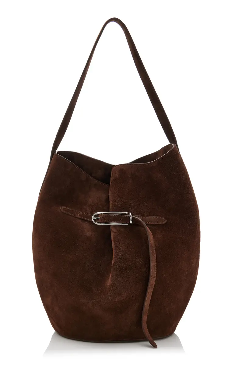 Liffner Large Belted Suede Bucket Bag | Thumbnail 6 Liffner Large Belted Suede Bucket Bag | Thumbnail 6