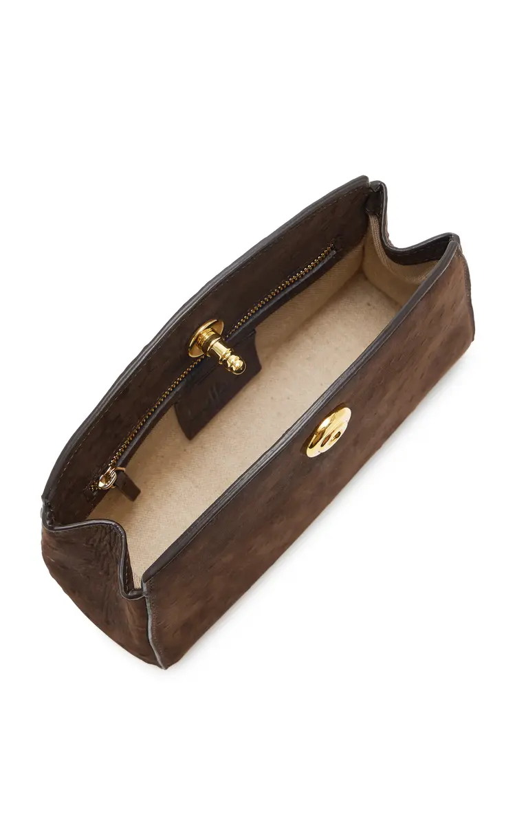 Liffner Pushlock Ostrich-Effect Leather Clutch | Thumbnail 5 Liffner Pushlock Ostrich-Effect Leather Clutch | Thumbnail 5