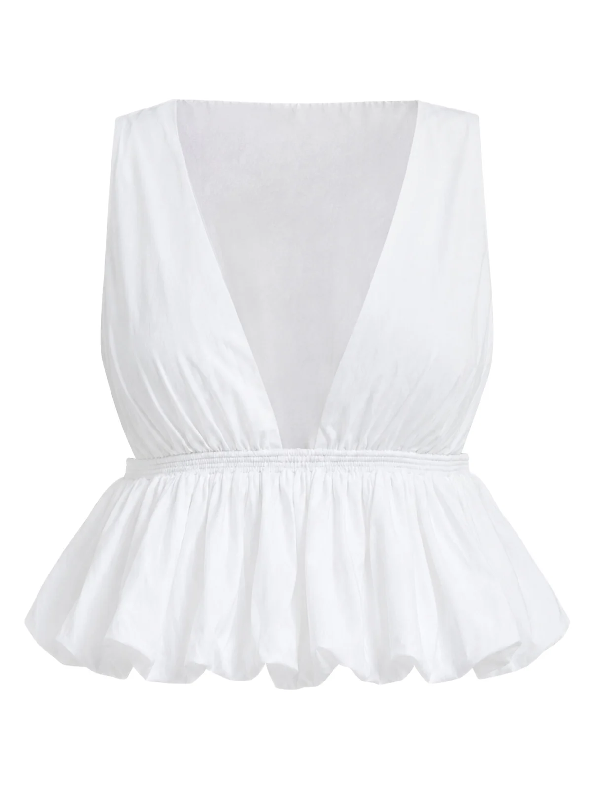 Peplum-Hem Cotton Top Peplum-Hem Cotton Top