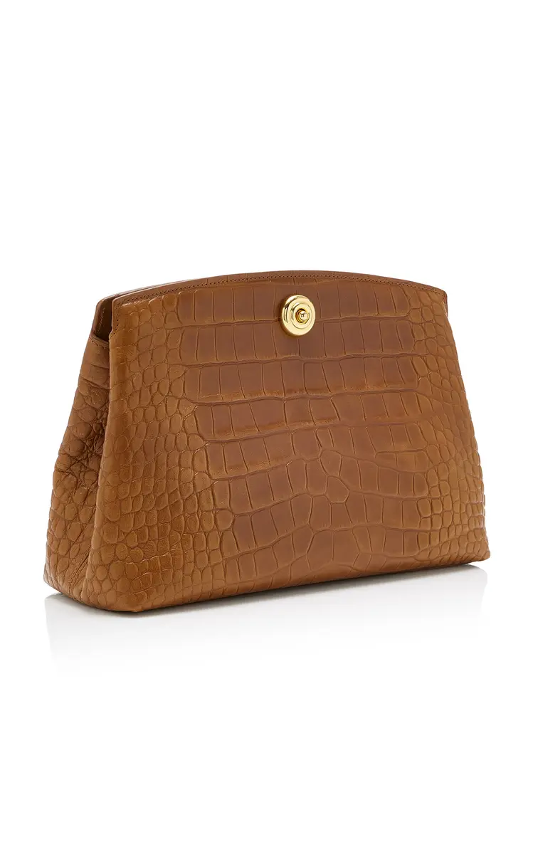 Liffner Pushlock Croc-Effect Leather Pouch | Thumbnail 4