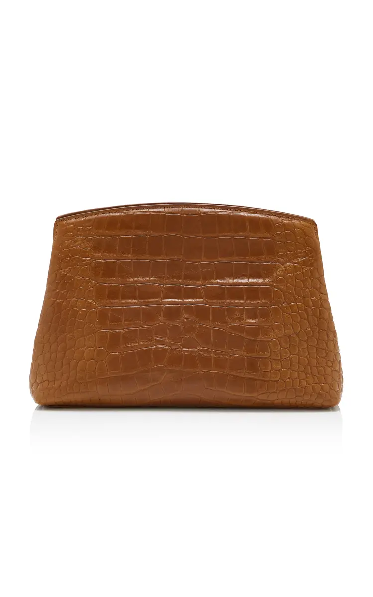 Liffner Pushlock Croc-Effect Leather Pouch | Thumbnail 5