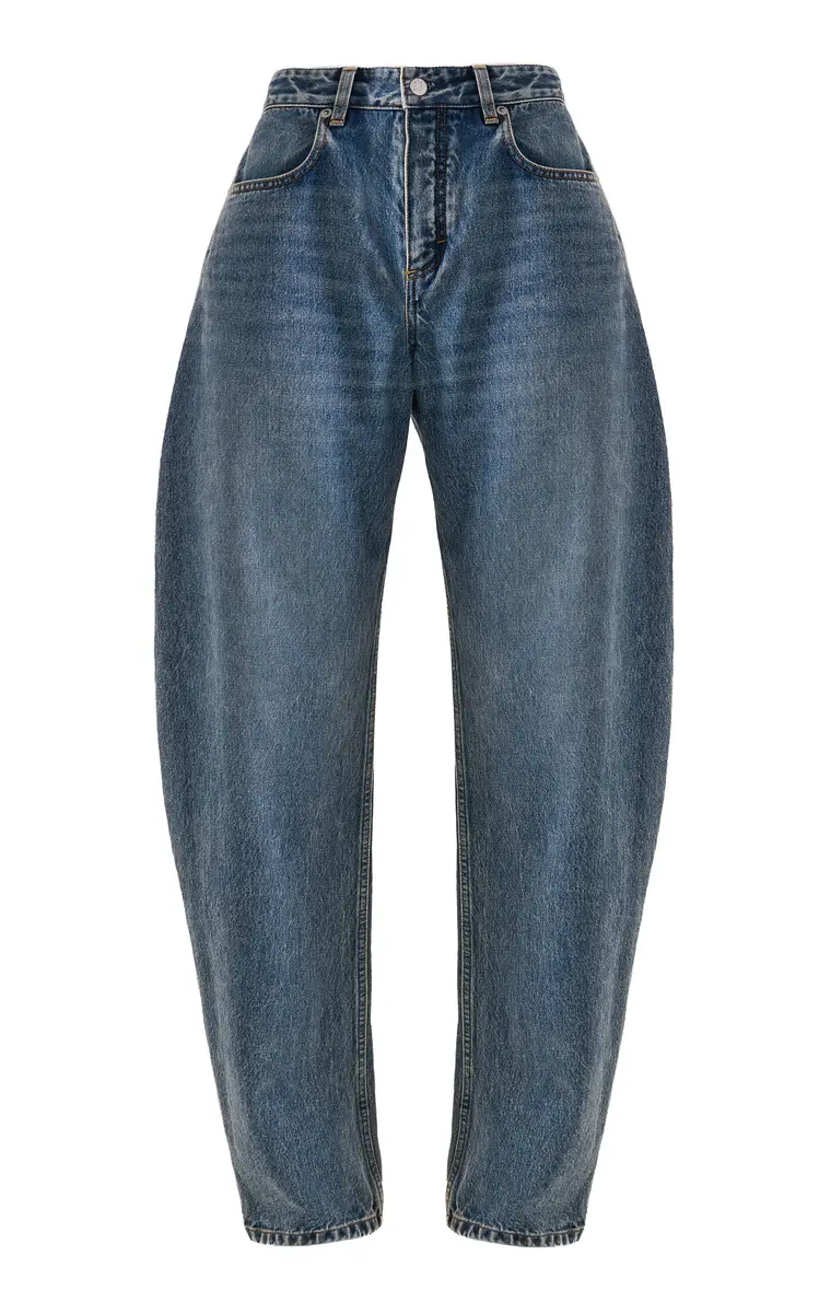 Alaïa Round Mid-Rise Barrel-Leg Jeans | Image 1 Alaïa Round Mid-Rise Barrel-Leg Jeans | Image 1