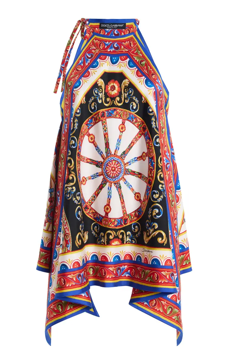 Dolce & Gabbana Printed Silk Top | Image 1 Dolce & Gabbana Printed Silk Top | Image 1