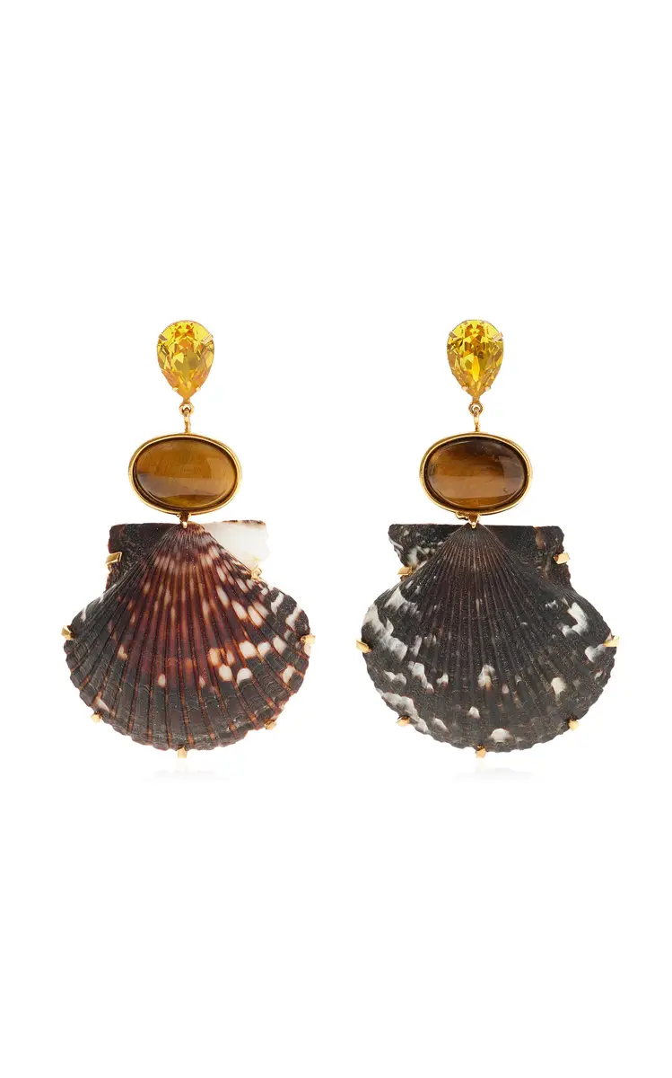 Jennifer Behr Augustine Gold-Plated Brass Multi-Stone Earrings | Thumbnail 2 Jennifer Behr Augustine Gold-Plated Brass Multi-Stone Earrings | Thumbnail 2