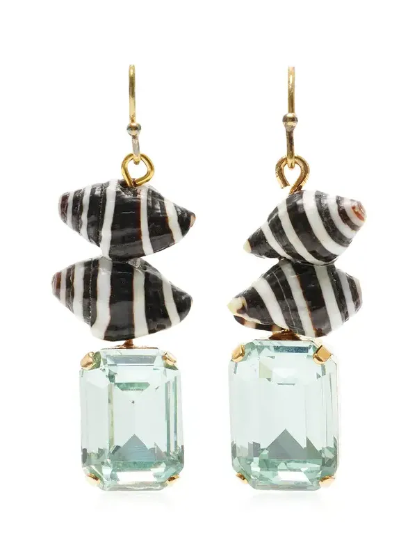 Aiden Shell; Crystal Earrings Aiden Shell; Crystal Earrings