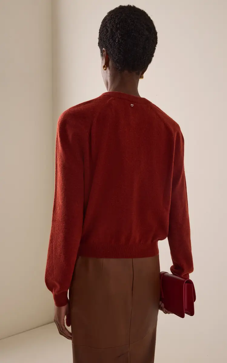 Ferragamo Leather-Detailed Wool-Cashmere Sweater | Thumbnail 4