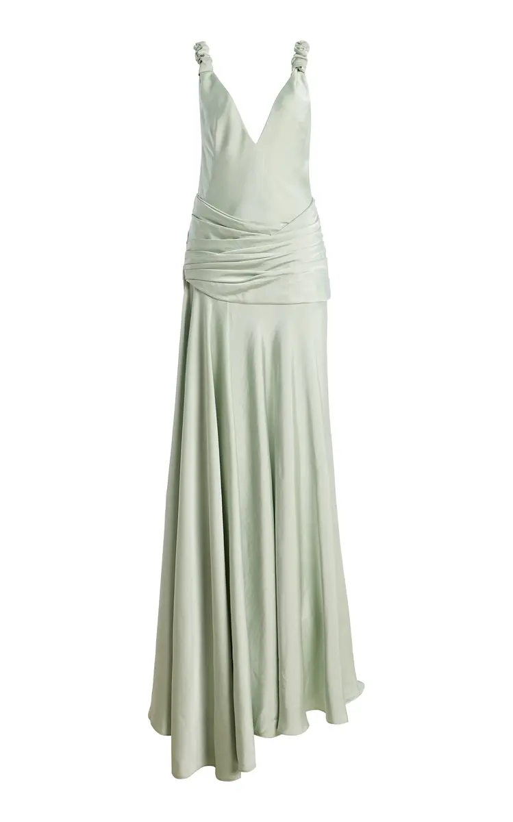 Arcina Ori Madalena Ruffled Satin Maxi Dress | Thumbnail 4
