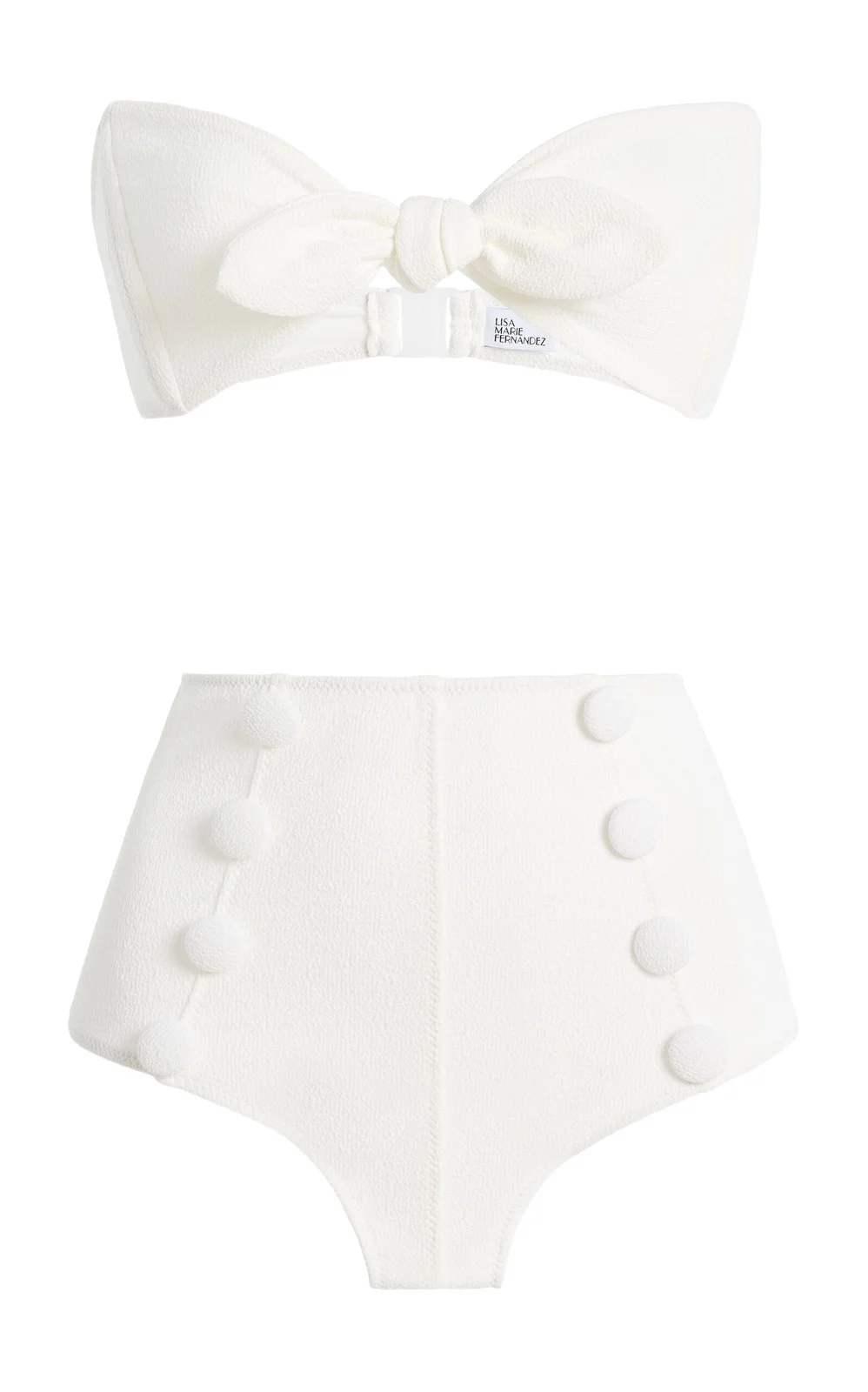 Lisa Marie Fernandez Poppy High-Waist Jacquard Bikini