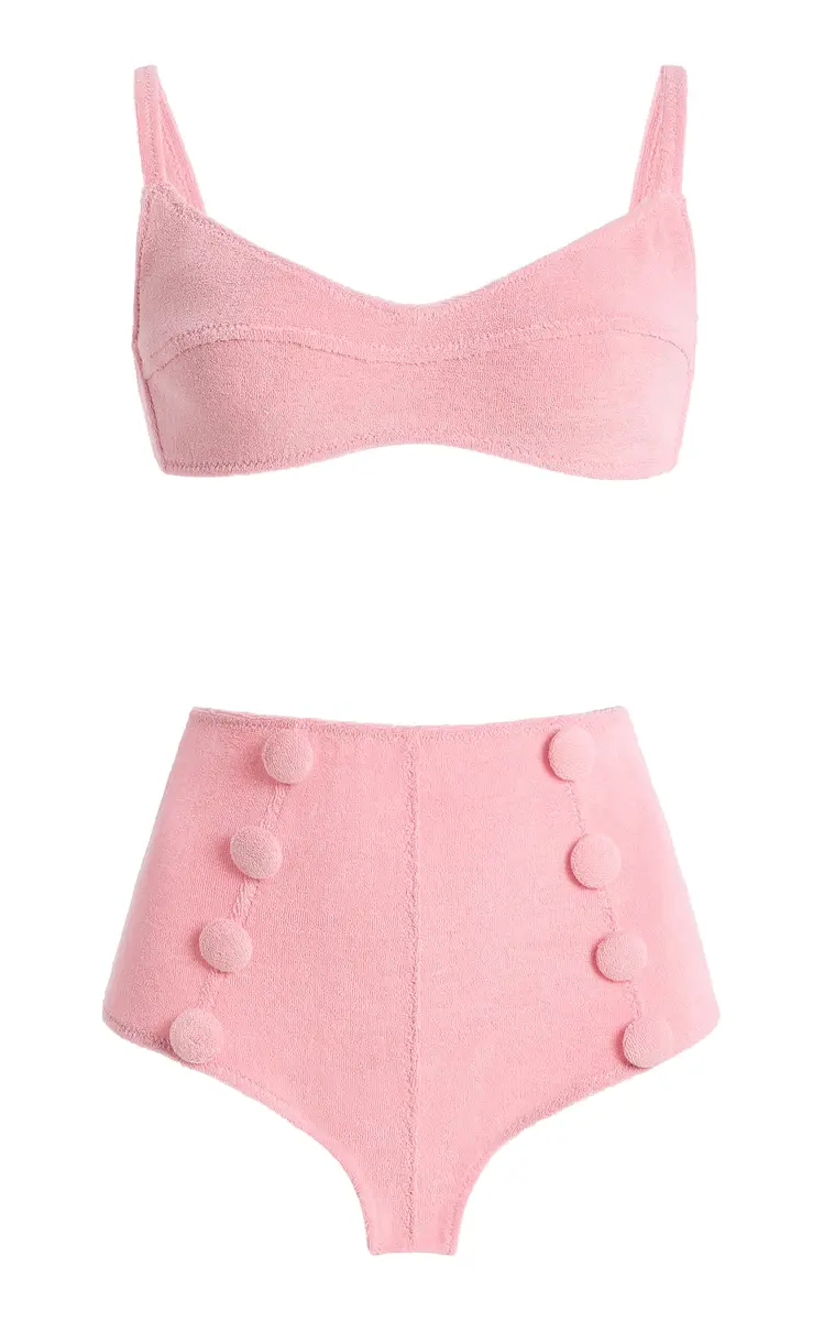 Lisa Marie Fernandez Balconette High-Waisted Terry Cloth Bikini | Thumbnail 6 Lisa Marie Fernandez Balconette High-Waisted Terry Cloth Bikini | Thumbnail 6