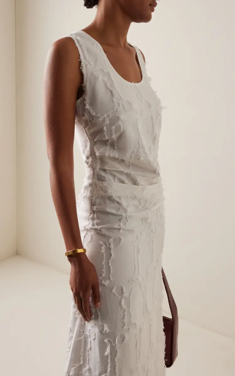 Proenza Schouler White Label Violeta Jacquard Cotton Maxi Dress | Thumbnail 3 Proenza Schouler White Label Violeta Jacquard Cotton Maxi Dress | Thumbnail 3