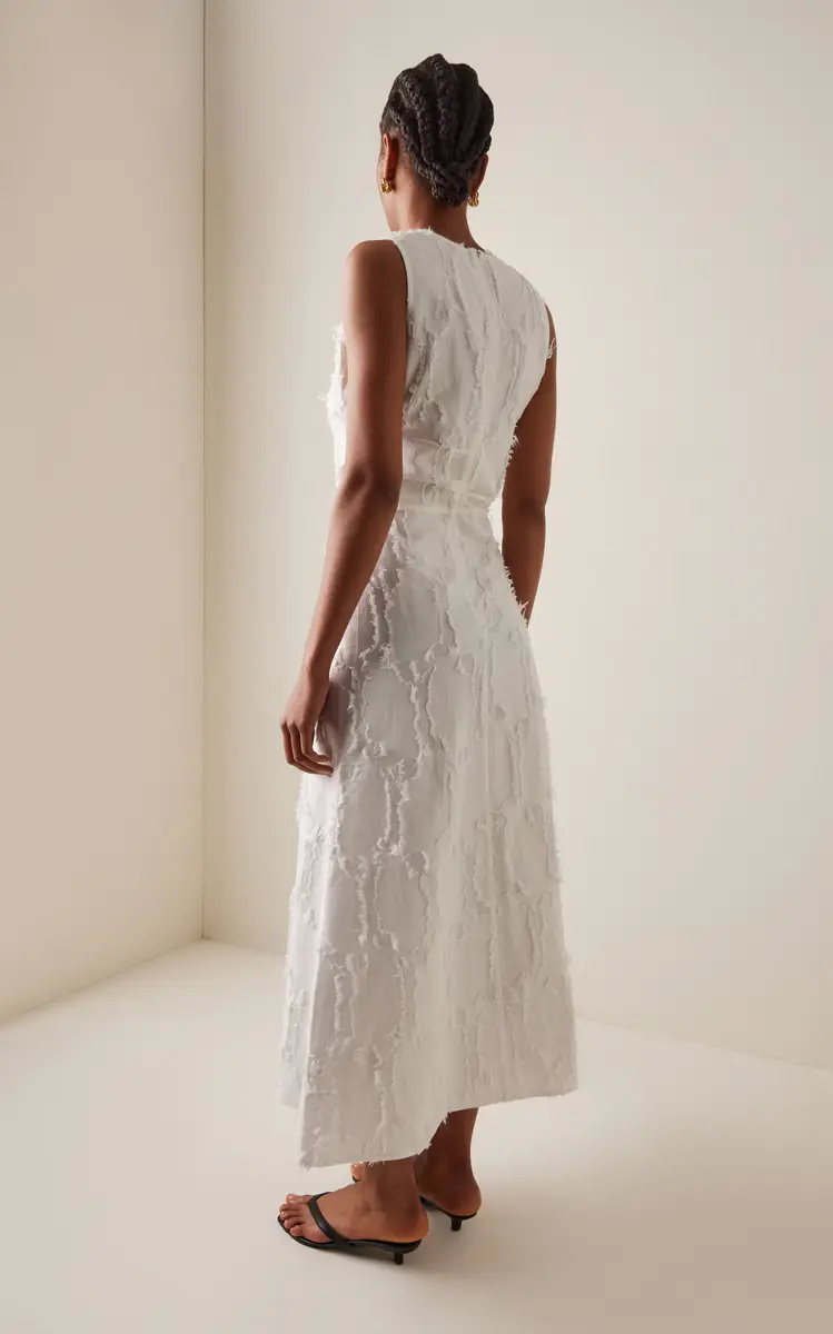 Proenza Schouler White Label Violeta Jacquard Cotton Maxi Dress | Thumbnail 4 Proenza Schouler White Label Violeta Jacquard Cotton Maxi Dress | Thumbnail 4