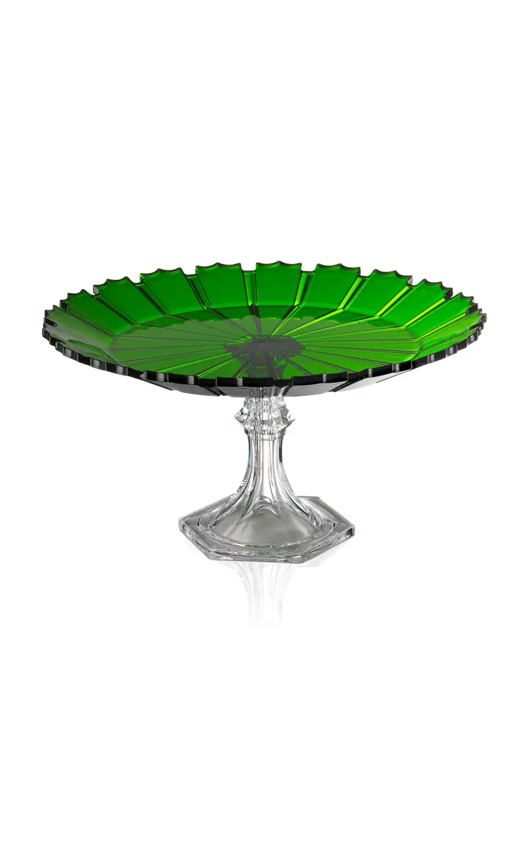 MARIO LUCA GIUSTI Ninfea Acrylic Cake Stand - Green | Image 1 MARIO LUCA GIUSTI Ninfea Acrylic Cake Stand - Green | Image 1