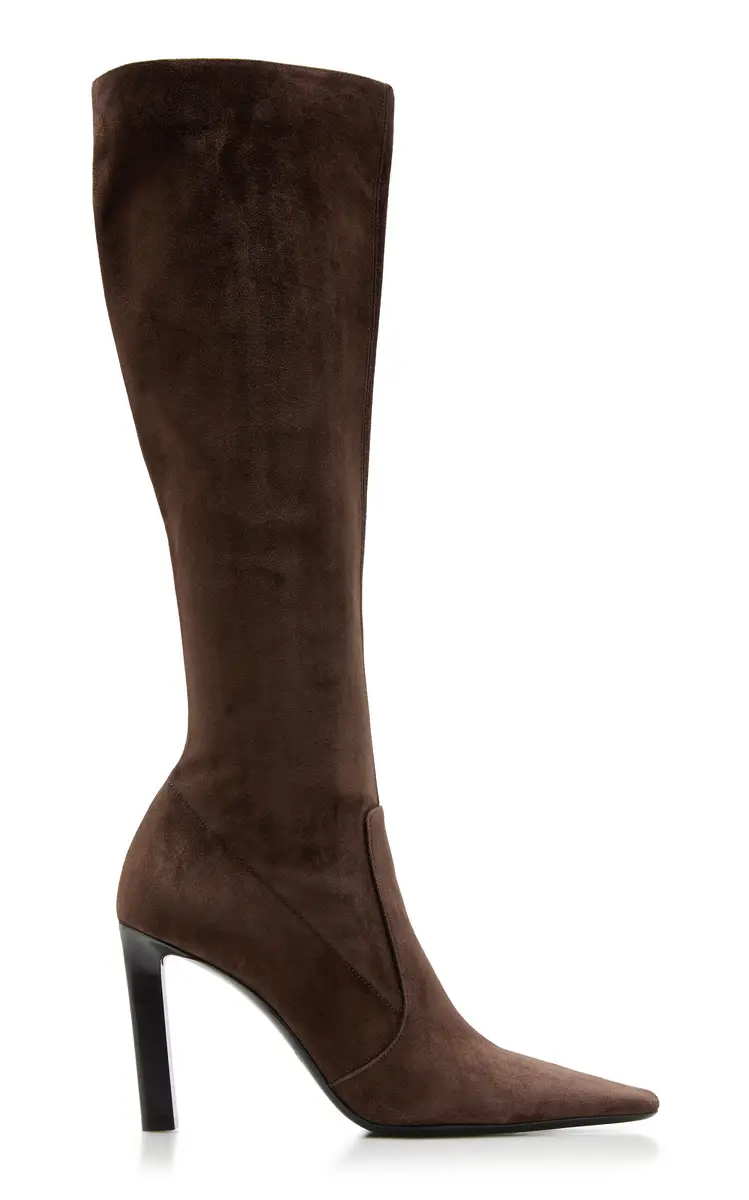 Saint Laurent Francoise 95 Velvet Boots | Image 1 Saint Laurent Francoise 95 Velvet Boots | Image 1