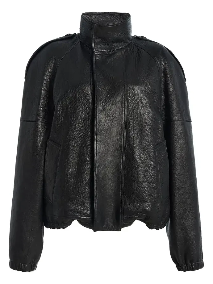 Collared Leather Jacket Collared Leather Jacket
