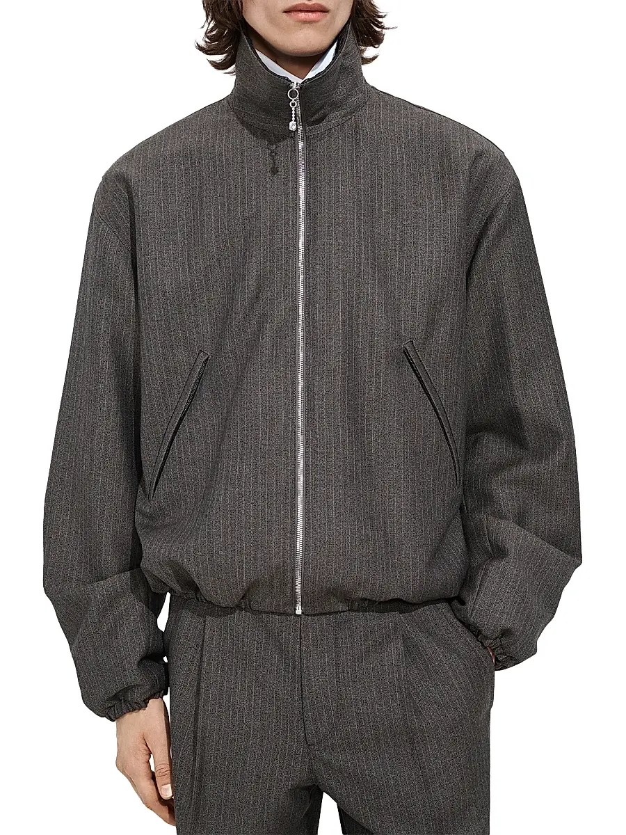Bottega Veneta Men's Striped Wool-Mohair Jacket | Image 1 Bottega Veneta Men's Striped Wool-Mohair Jacket | Image 1