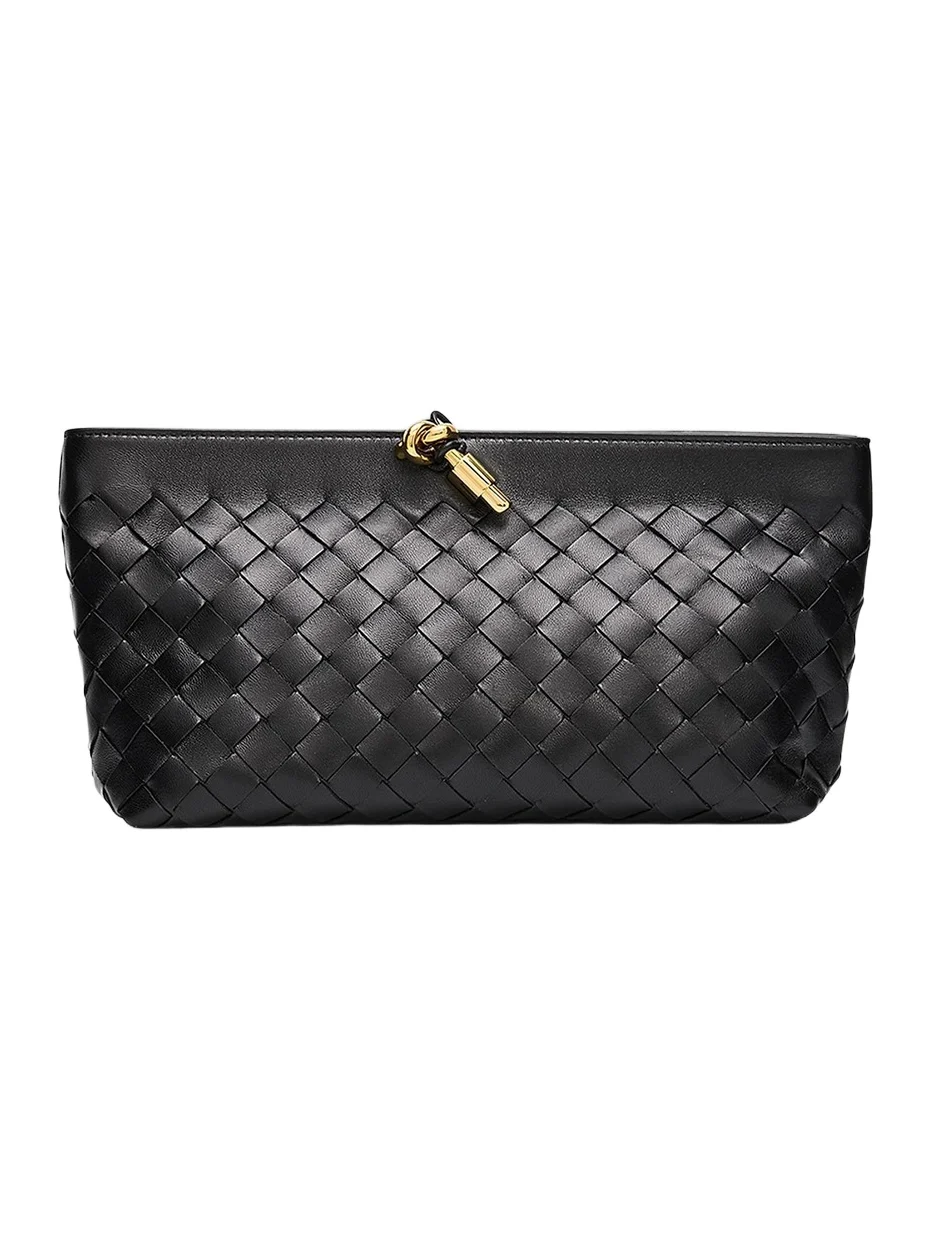 Bottega Veneta Women's Andiamo Intrecciato Leather Clutch