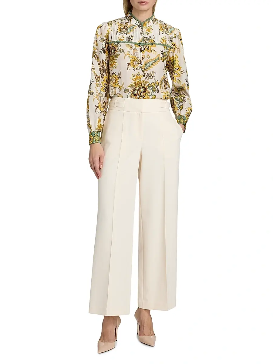 Elie Tahari Women's The Athena Floral Cotton-Silk Blouse | Thumbnail 2 Elie Tahari Women's The Athena Floral Cotton-Silk Blouse | Thumbnail 2