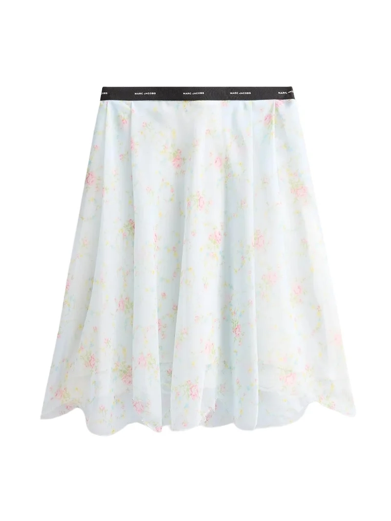 Marc Jacobs Women's Blurred Floral Chiffon Skirt