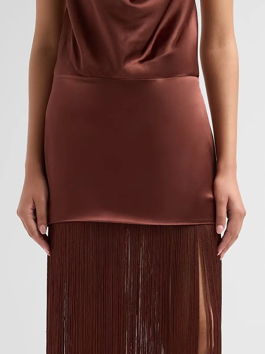 Retrofête Women's Cyrelle Cowl Fringe Dress | Thumbnail 5 Retrofête Women's Cyrelle Cowl Fringe Dress | Thumbnail 5