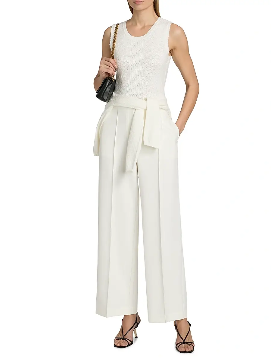 Elie Tahari Women's The Steele Pointelle Sweater Vest | Thumbnail 2 Elie Tahari Women's The Steele Pointelle Sweater Vest | Thumbnail 2