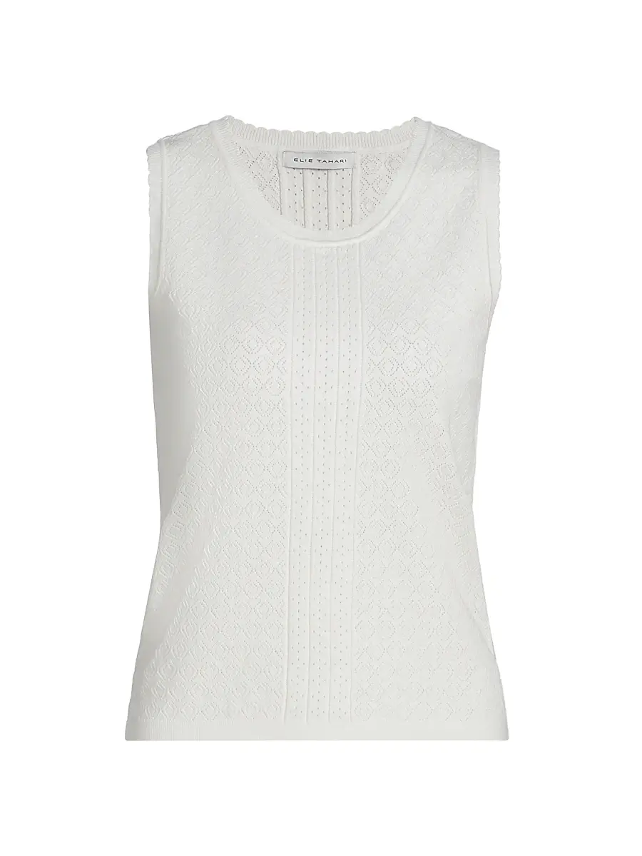 Women's The Steele Pointelle Sweater Vest Women's The Steele Pointelle Sweater Vest