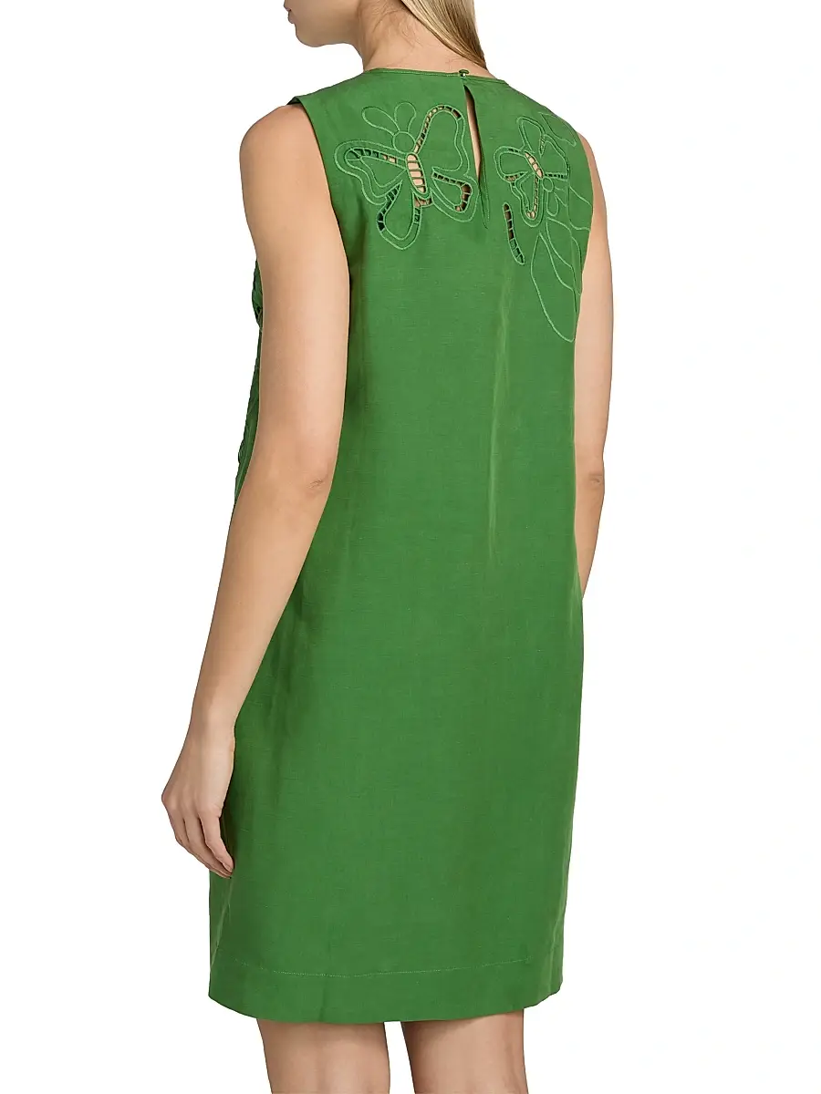Elie Tahari Women's The Isabella Butterfly Eyelet Mini Shift Dress | Thumbnail 5 Elie Tahari Women's The Isabella Butterfly Eyelet Mini Shift Dress | Thumbnail 5