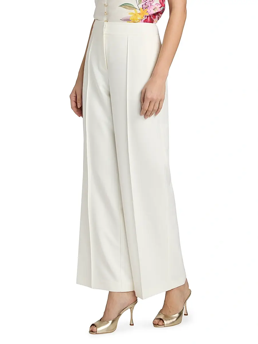 Elie Tahari Women's The Lowen Pintuck Wide-Leg Pants | Thumbnail 4 Elie Tahari Women's The Lowen Pintuck Wide-Leg Pants | Thumbnail 4