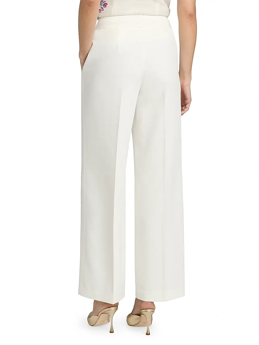 Elie Tahari Women's The Lowen Pintuck Wide-Leg Pants | Thumbnail 5 Elie Tahari Women's The Lowen Pintuck Wide-Leg Pants | Thumbnail 5