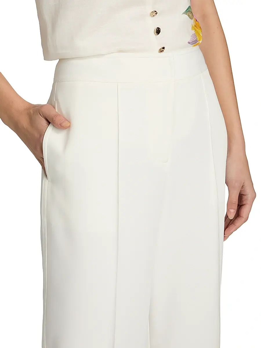 Elie Tahari Women's The Lowen Pintuck Wide-Leg Pants | Thumbnail 6 Elie Tahari Women's The Lowen Pintuck Wide-Leg Pants | Thumbnail 6