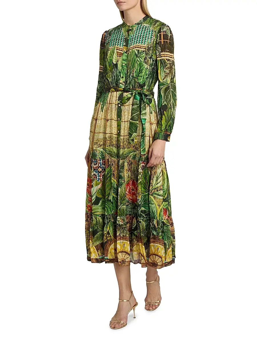 Elie Tahari Women's The Lilou Printed Midi Shirtdress | Thumbnail 2 Elie Tahari Women's The Lilou Printed Midi Shirtdress | Thumbnail 2