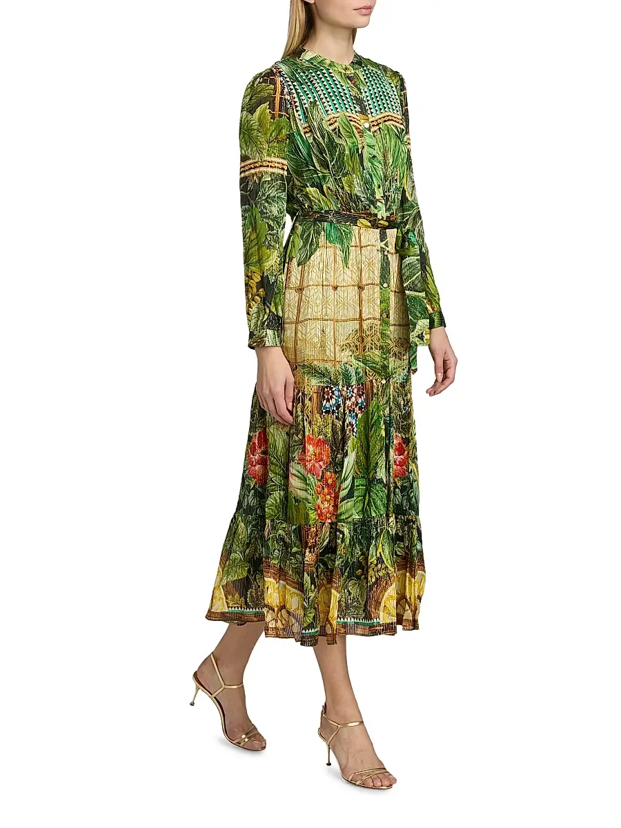 Elie Tahari Women's The Lilou Printed Midi Shirtdress | Thumbnail 4 Elie Tahari Women's The Lilou Printed Midi Shirtdress | Thumbnail 4