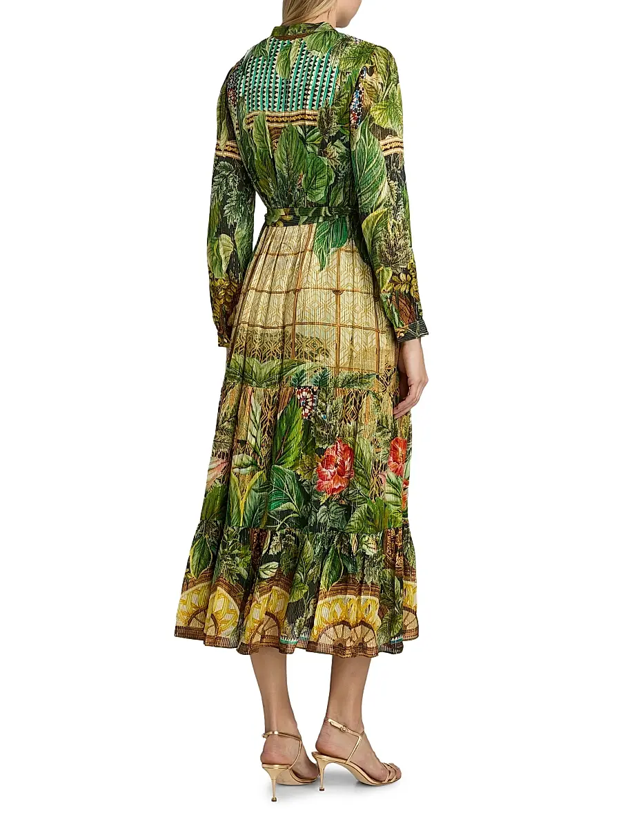 Elie Tahari Women's The Lilou Printed Midi Shirtdress | Thumbnail 5 Elie Tahari Women's The Lilou Printed Midi Shirtdress | Thumbnail 5