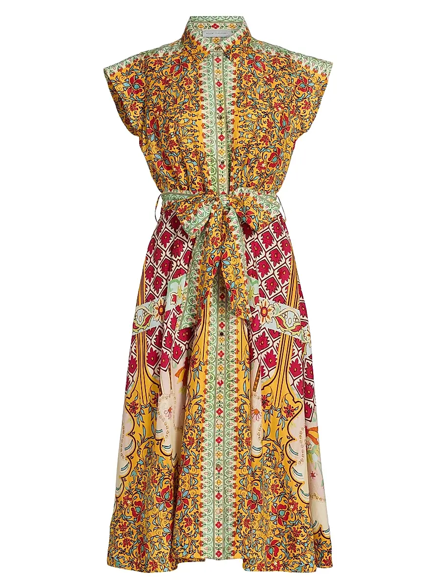 Elie Tahari Women's The Fran Baroque Midi Shirtdress - Baroque Print | Image 1 Elie Tahari Women's The Fran Baroque Midi Shirtdress - Baroque Print | Image 1