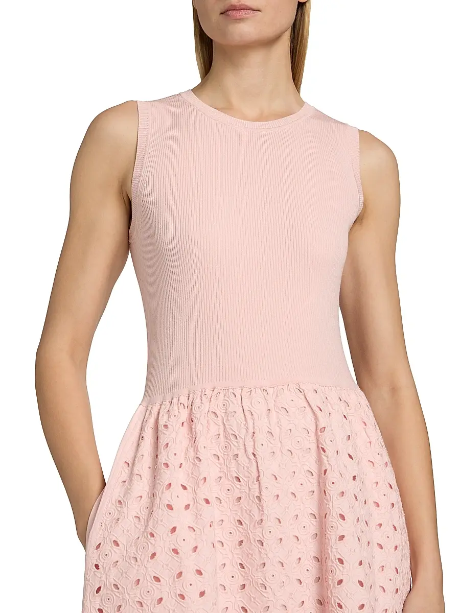 Elie Tahari Women's The Emma Eyelet Midi Dress | Thumbnail 6 Elie Tahari Women's The Emma Eyelet Midi Dress | Thumbnail 6