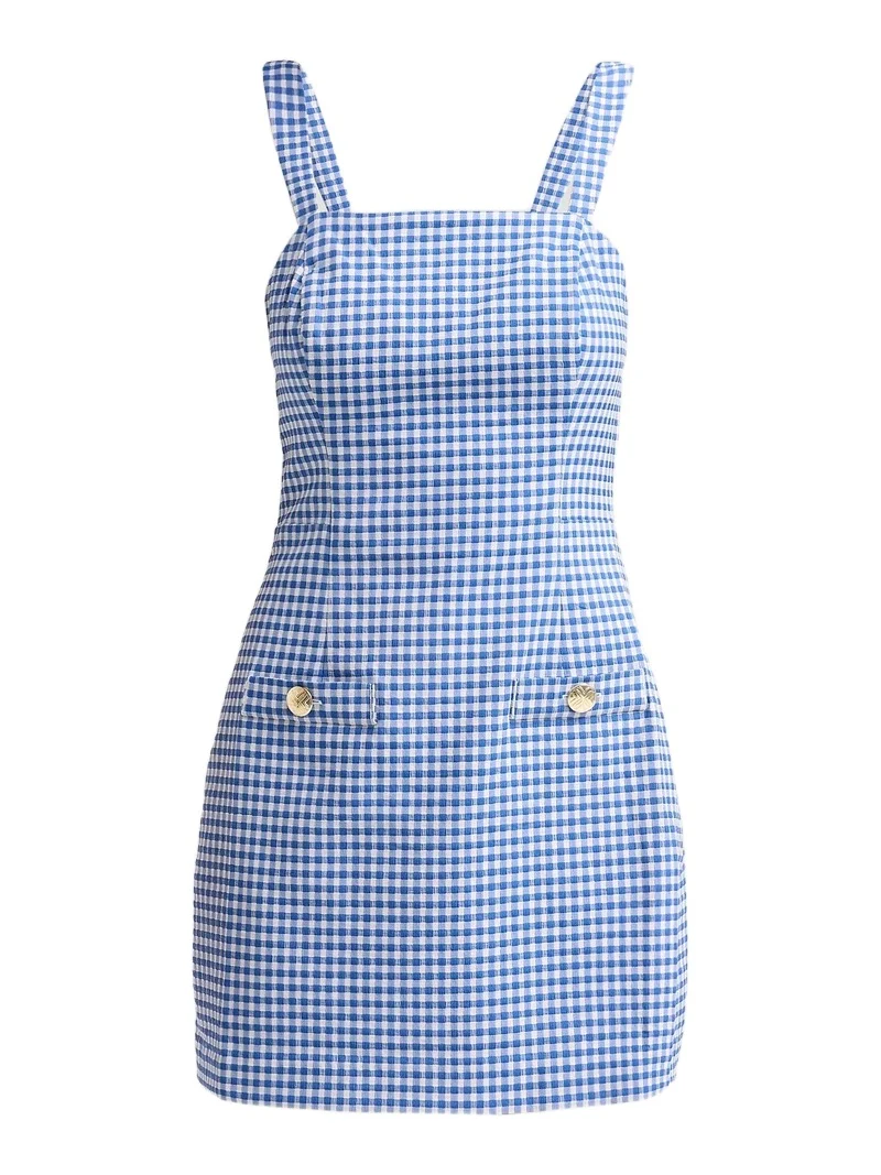 Lilly Pulitzer Women's Veda Gingham Stretch Jacquard Skirted Romper
