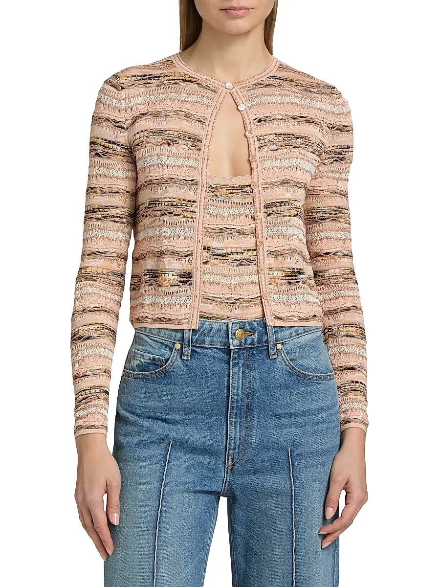 Ulla Johnson Women's Mia Striped Knit Cardigan | Thumbnail 3 Ulla Johnson Women's Mia Striped Knit Cardigan | Thumbnail 3