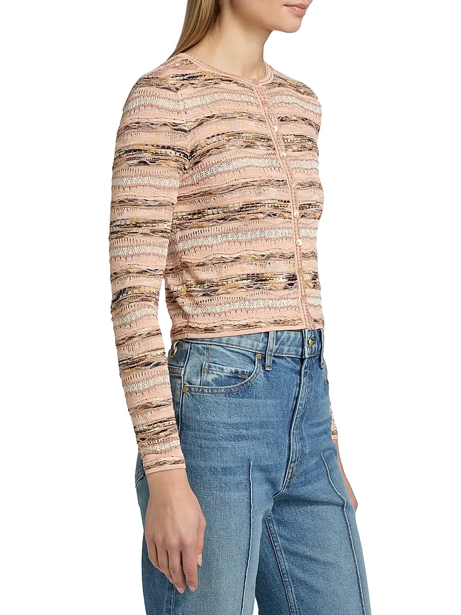Ulla Johnson Women's Mia Striped Knit Cardigan | Thumbnail 4 Ulla Johnson Women's Mia Striped Knit Cardigan | Thumbnail 4