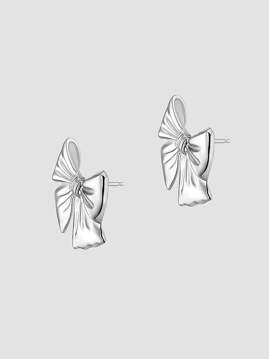Oradina Women's In The Present Studs in Sterling Silver - Silver | Thumbnail 5