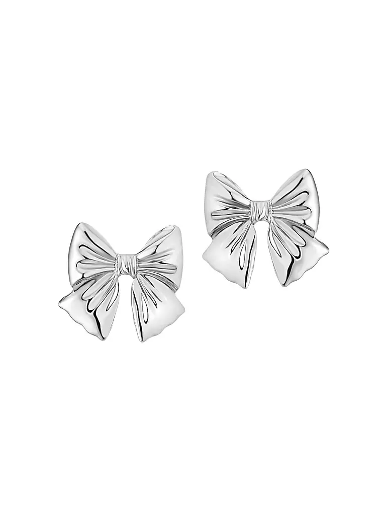 Women's In The Present Studs in Sterling Silver - Silver