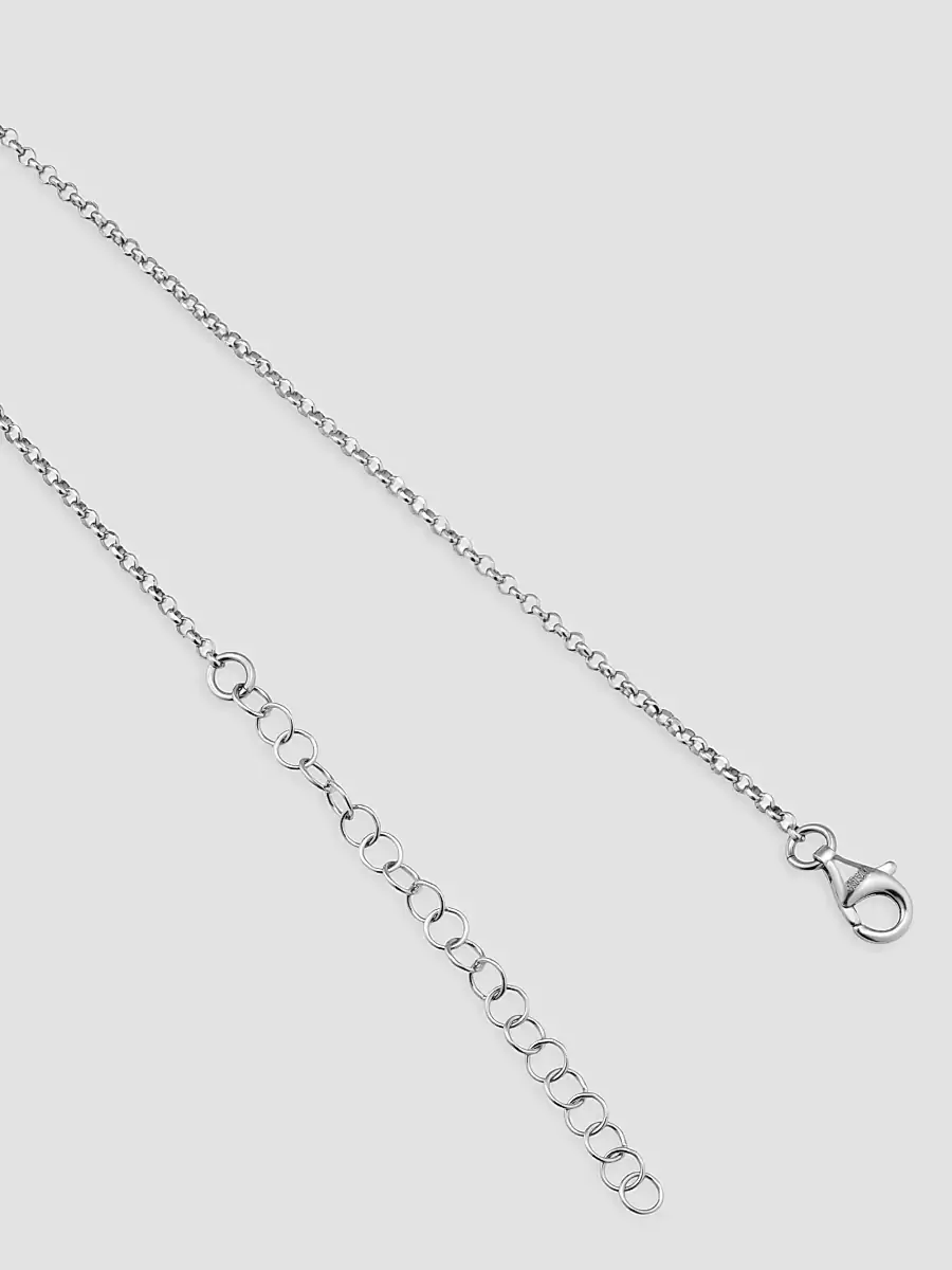 Oradina Women's Cufflink Pendant Necklace in Sterling Silver - Silver | Thumbnail 5