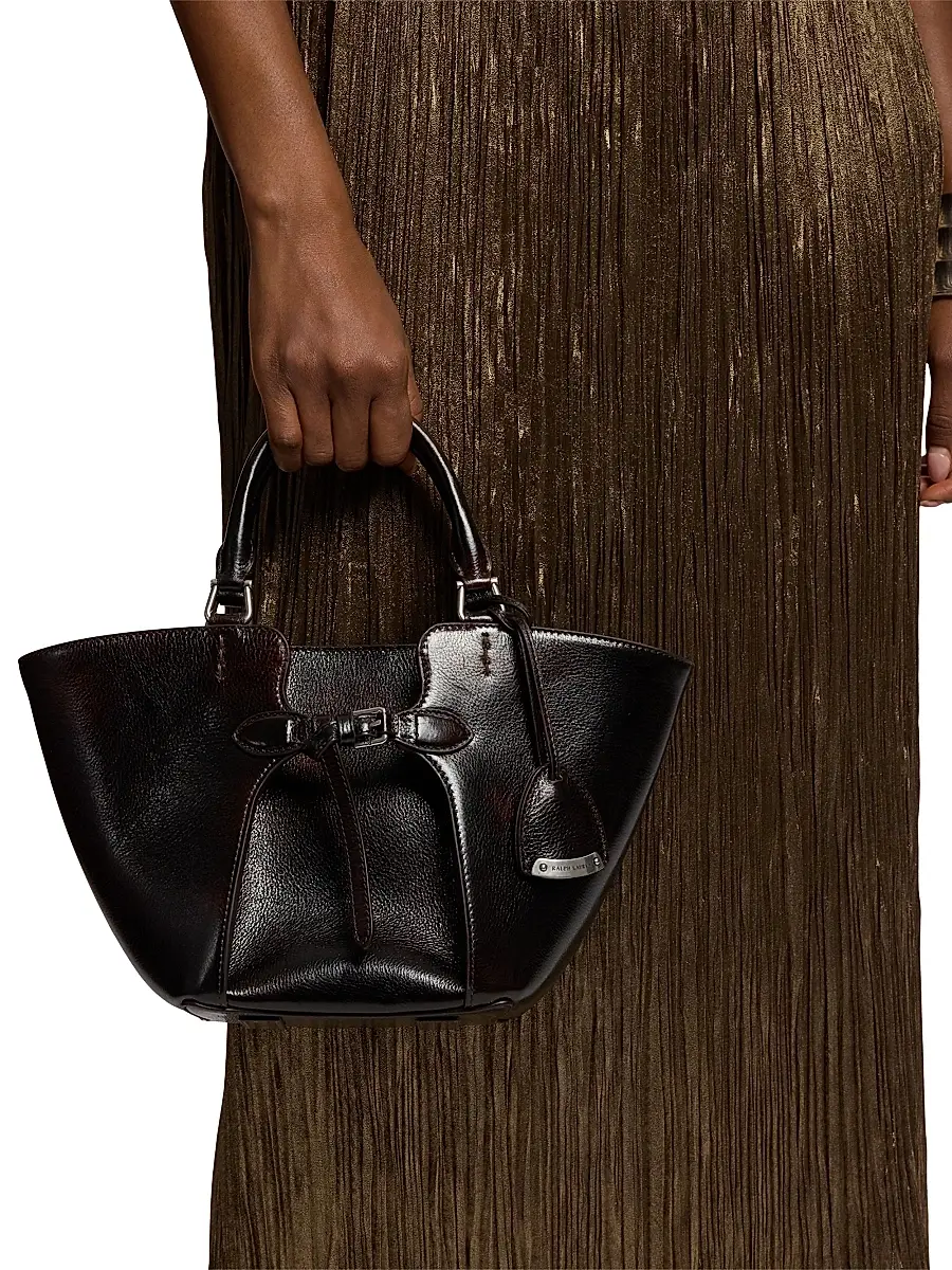 Ralph Lauren Collection Women's The Ralph Mini Belted Leather Tote Bag | Thumbnail 2 Ralph Lauren Collection Women's The Ralph Mini Belted Leather Tote Bag | Thumbnail 2