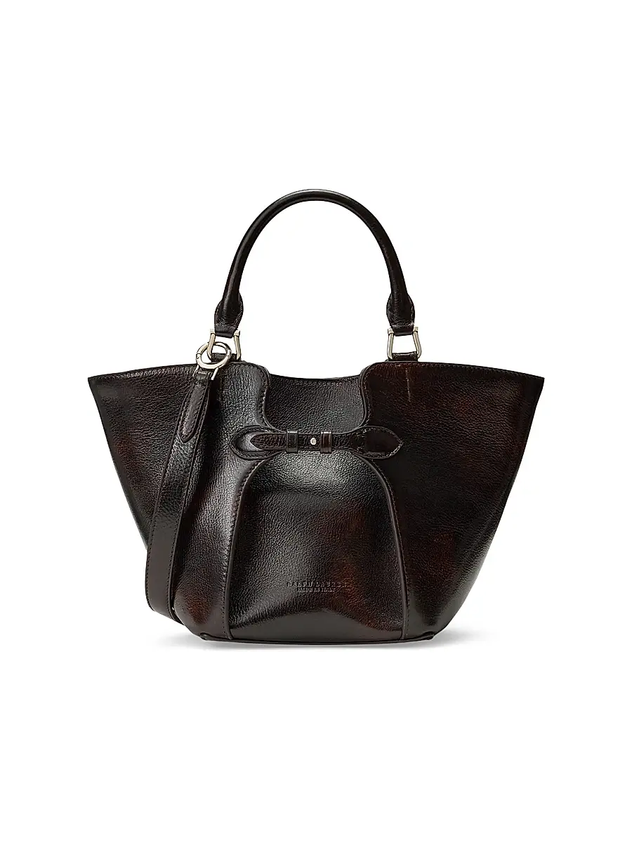 Ralph Lauren Collection Women's The Ralph Mini Belted Leather Tote Bag | Thumbnail 5 Ralph Lauren Collection Women's The Ralph Mini Belted Leather Tote Bag | Thumbnail 5