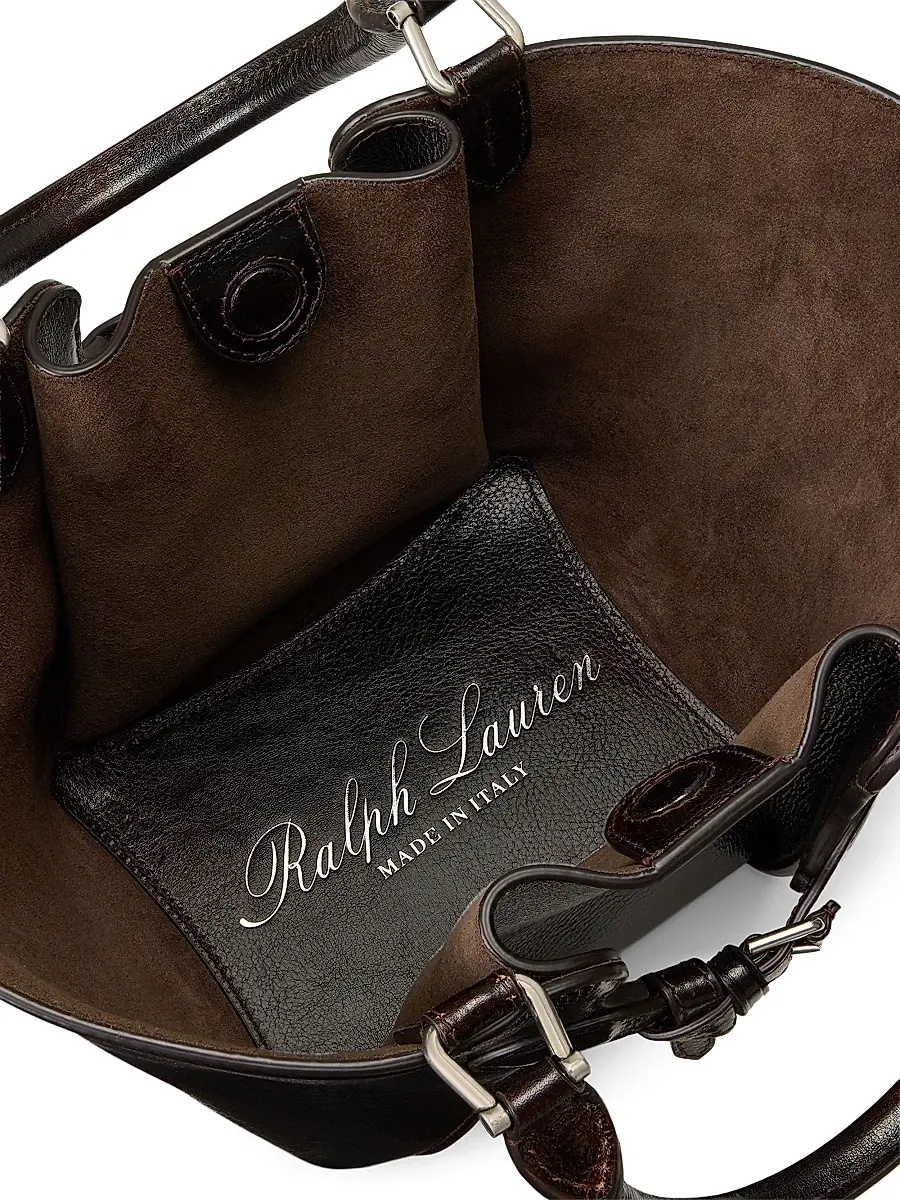 Ralph Lauren Collection Women's The Ralph Mini Belted Leather Tote Bag | Thumbnail 6 Ralph Lauren Collection Women's The Ralph Mini Belted Leather Tote Bag | Thumbnail 6